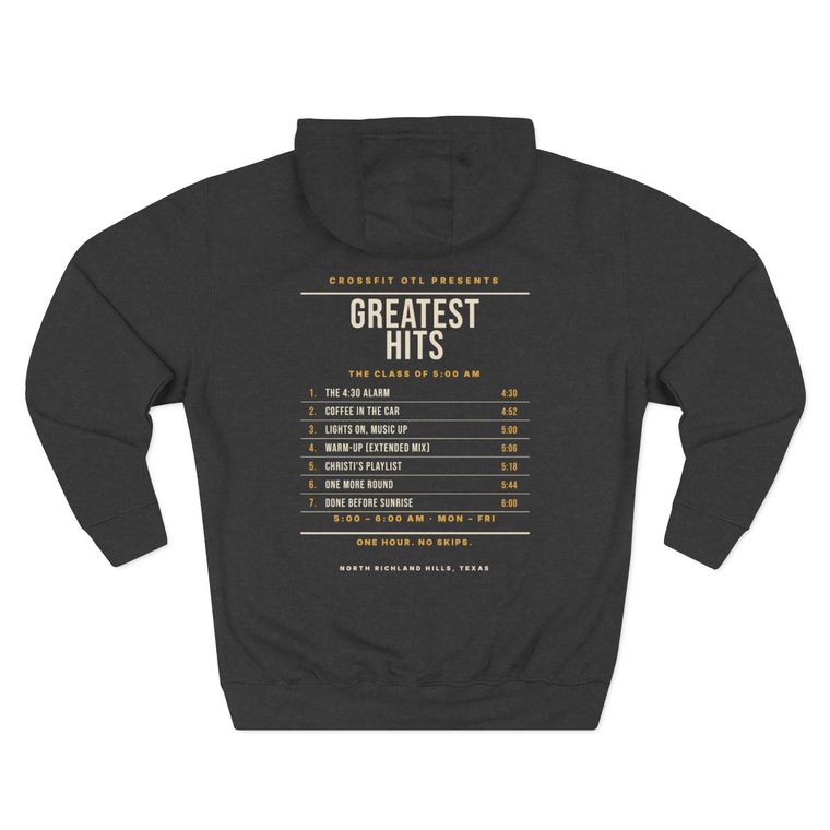 Greatest Hits (Track List) hoodie, back view