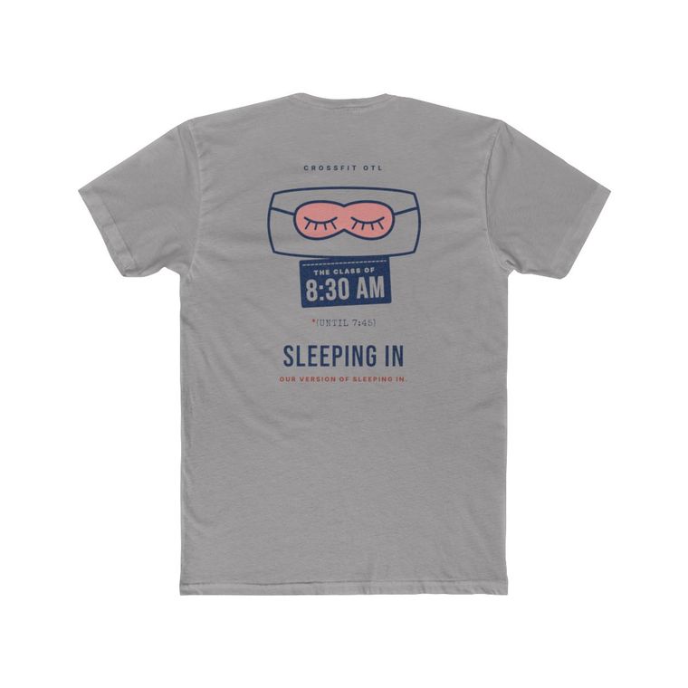 Sleeping In tee, back view