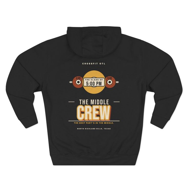 The Middle Crew hoodie, back view