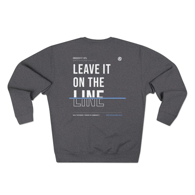 Leave It On The Line crewneck, back view