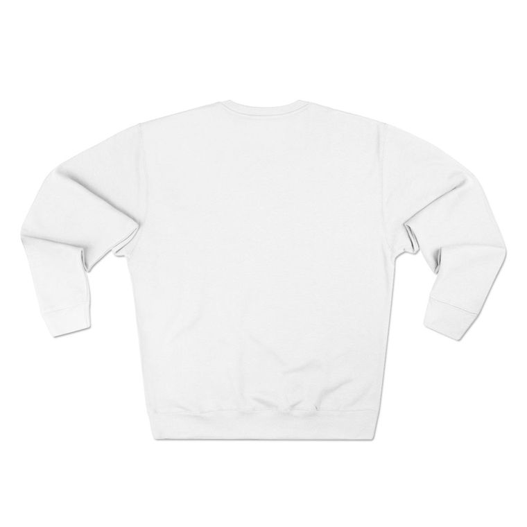 Collegiate crewneck, back view